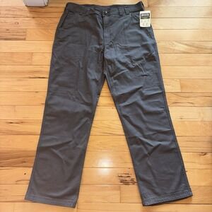 Duluth Trading Flex Fire Hose Relaxed Fit Foreman Pants Mens NWT 40"x34"L Grey